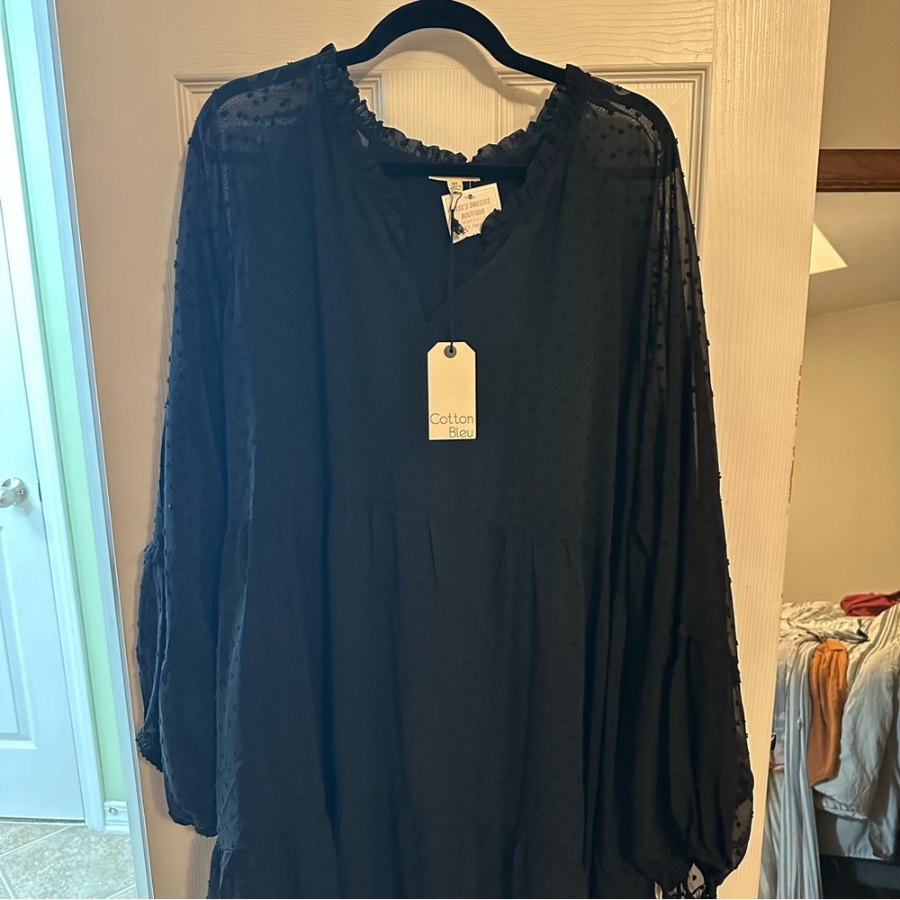 Swiss Dot Dress with Pockets
